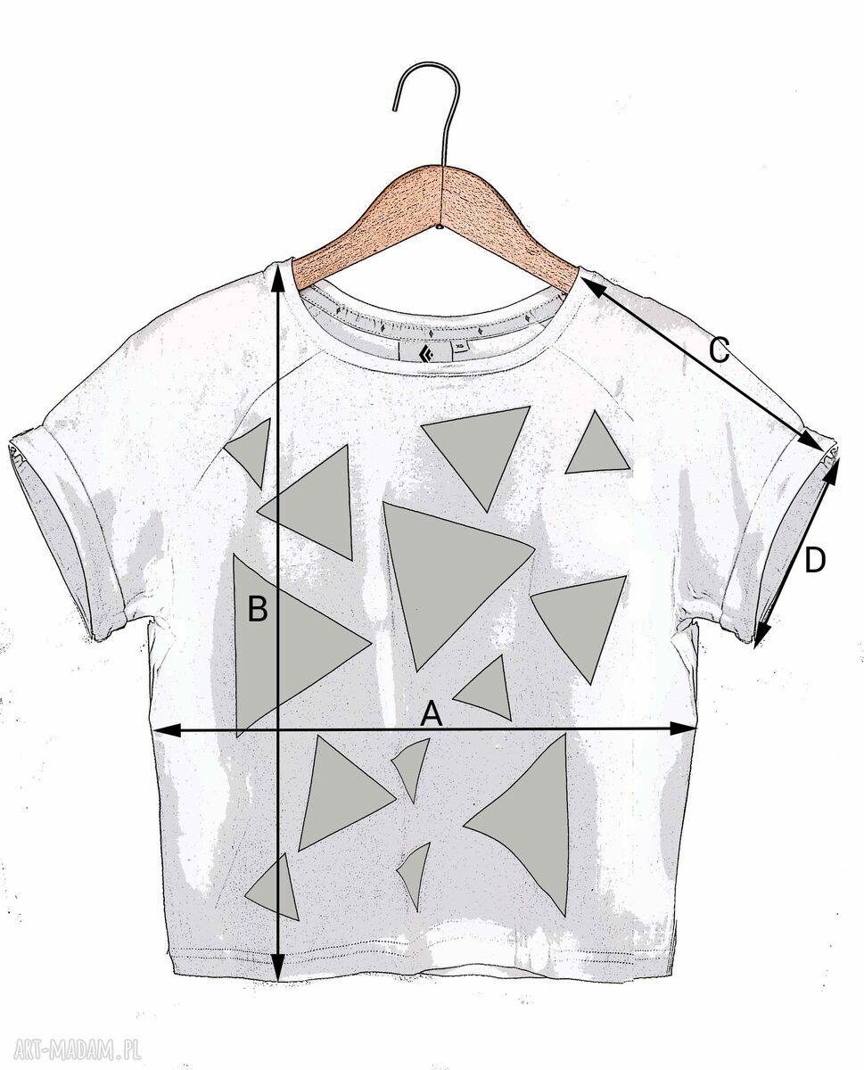 T-shirt - koszulka triangle mess grey, rozmiar m