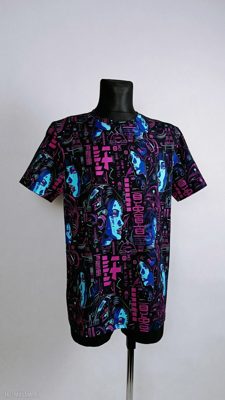 T-shirt męski CYBER - handmade koszulka dla gracza
