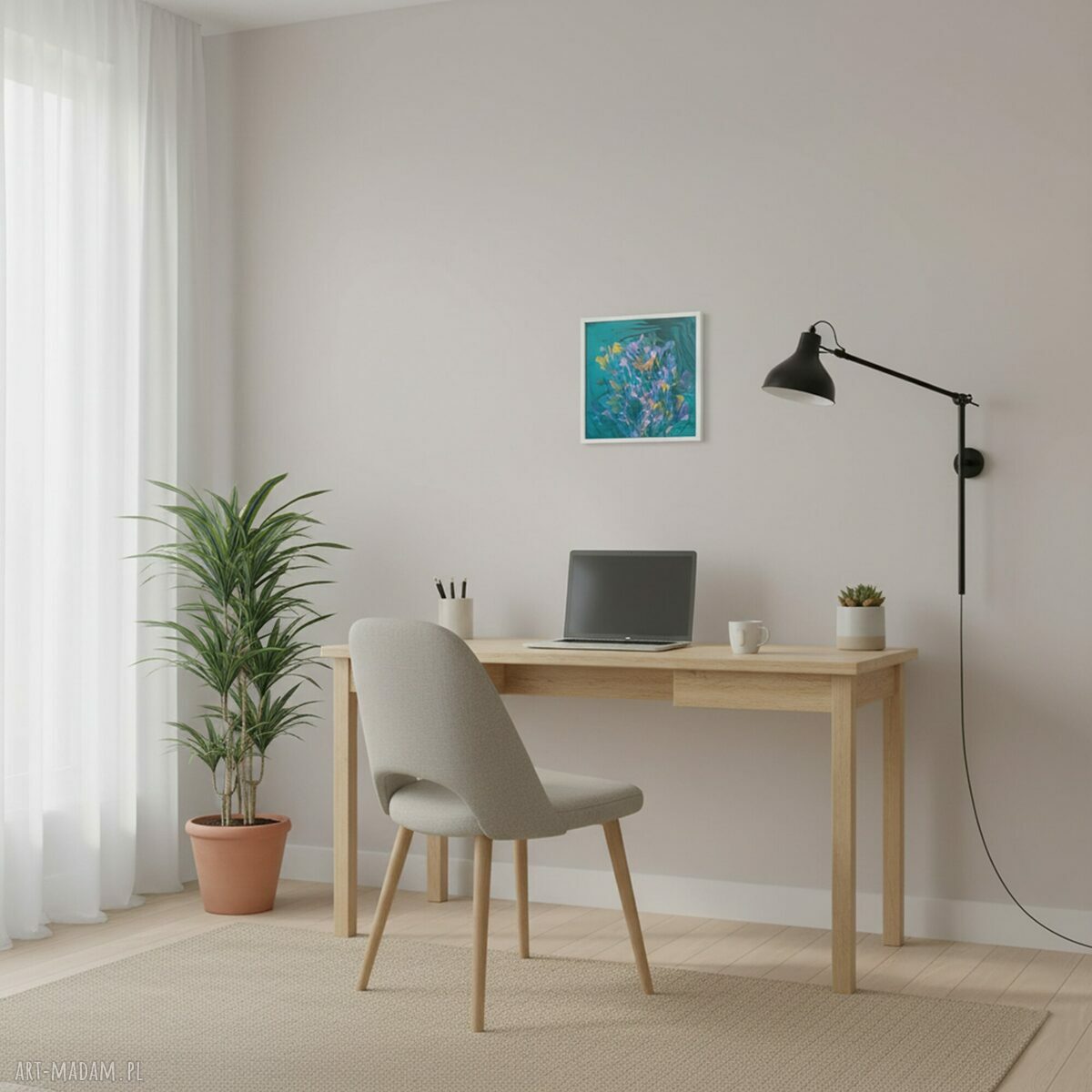 Tajemnica głębin - ręcznie malowany obraz akrylowy 30x30 w technice acrylic pouring