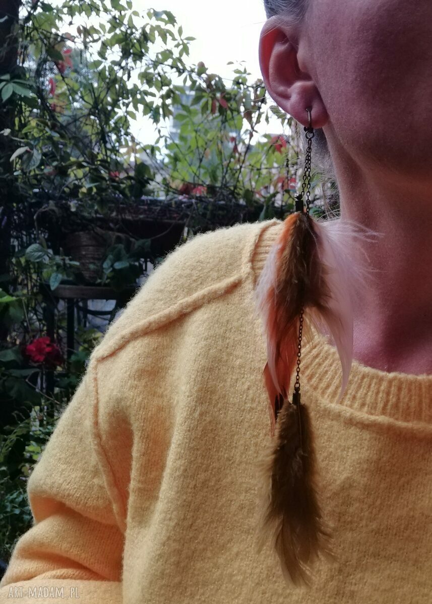 Kolczyki boho folk z frędzlami - leciutkie i kolorowe