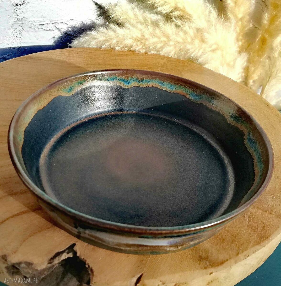 Talerz ceramiczna wariacja - podstawka na świece i kadzidła oraz miska na przekąski