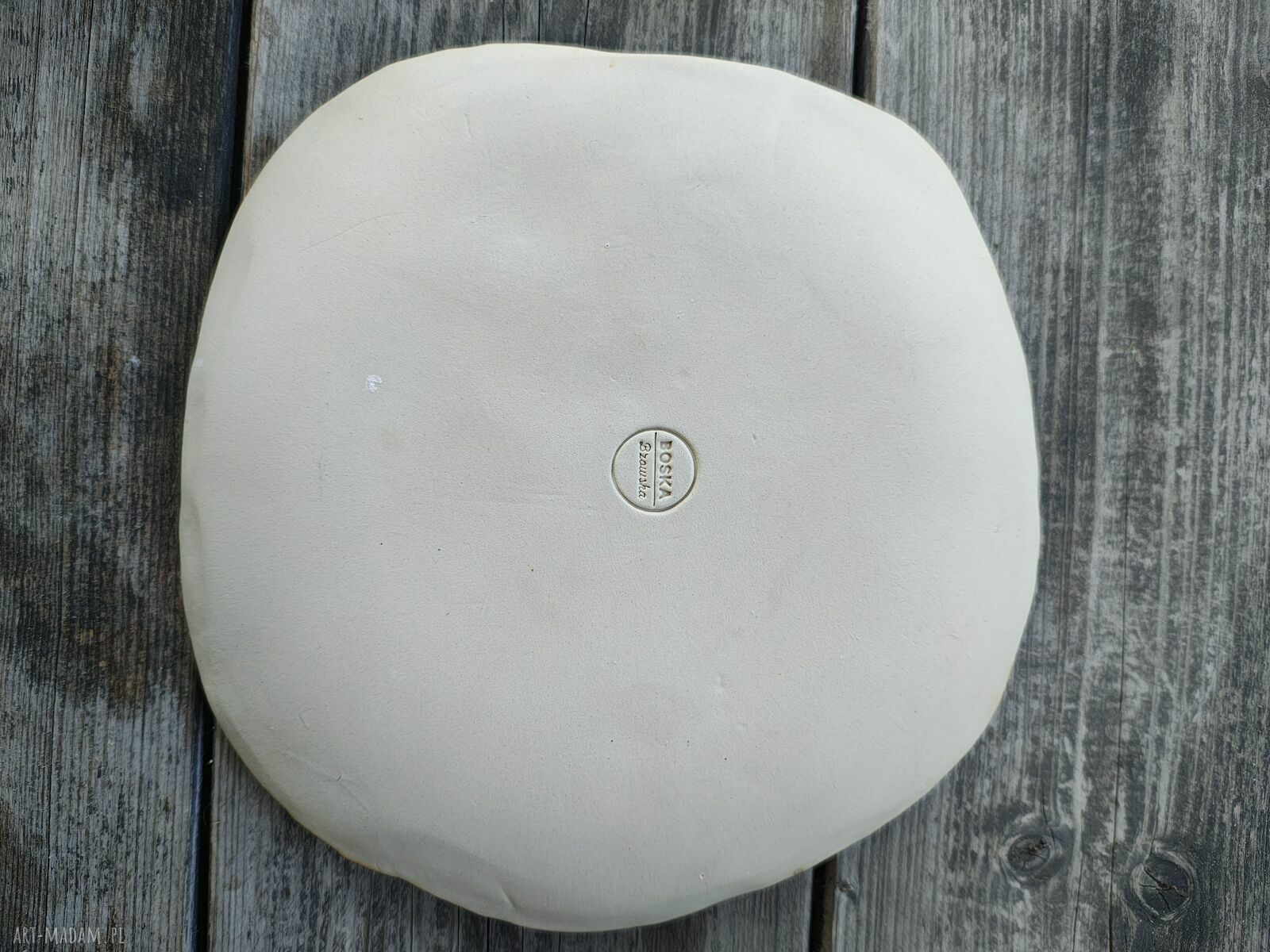 Ręcznie robiony talerz ceramiczny obiadowy 28,5 cm