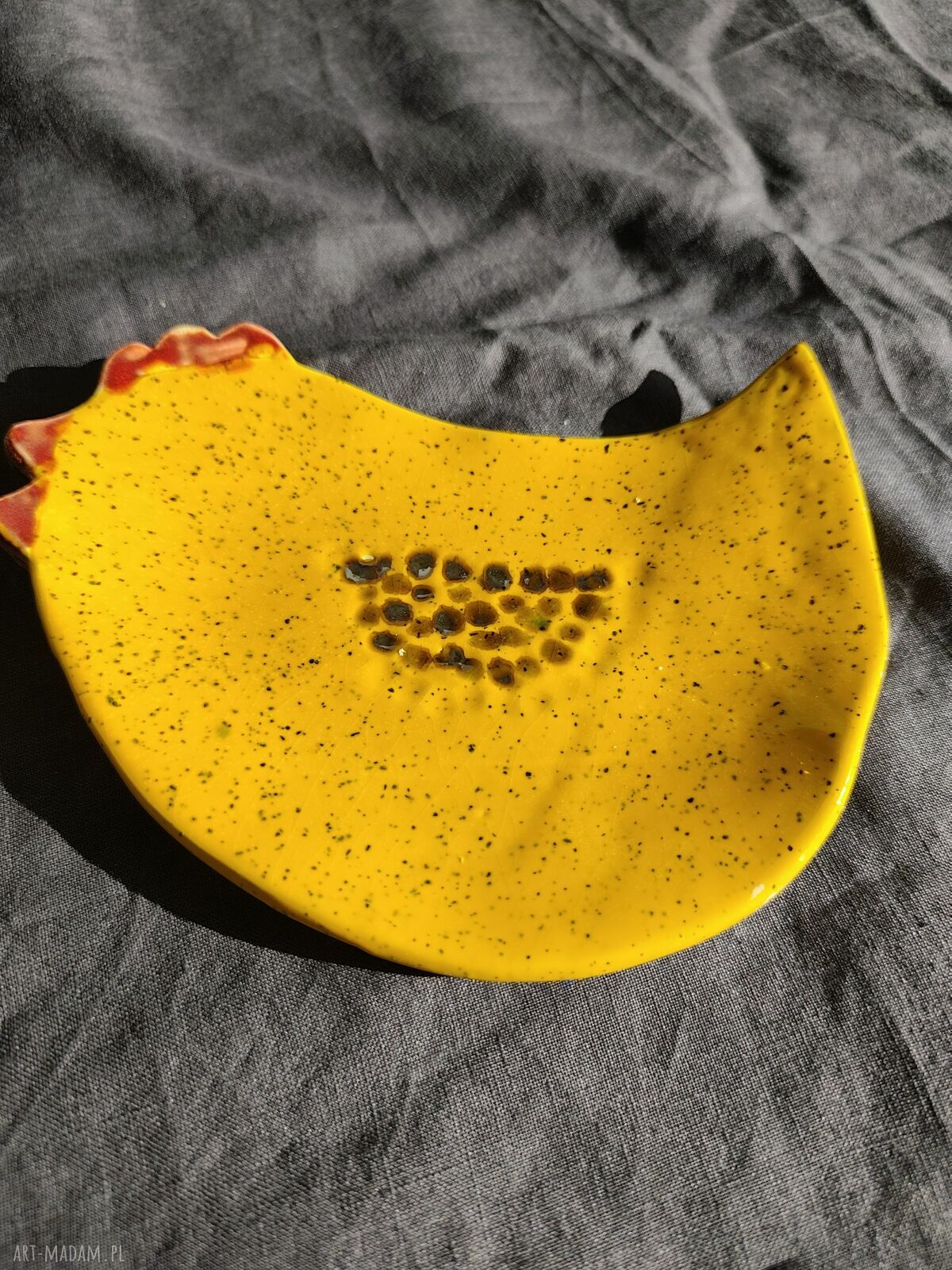 Talerz kurka ceramiczny - Wielkanoc, ceramika handmade