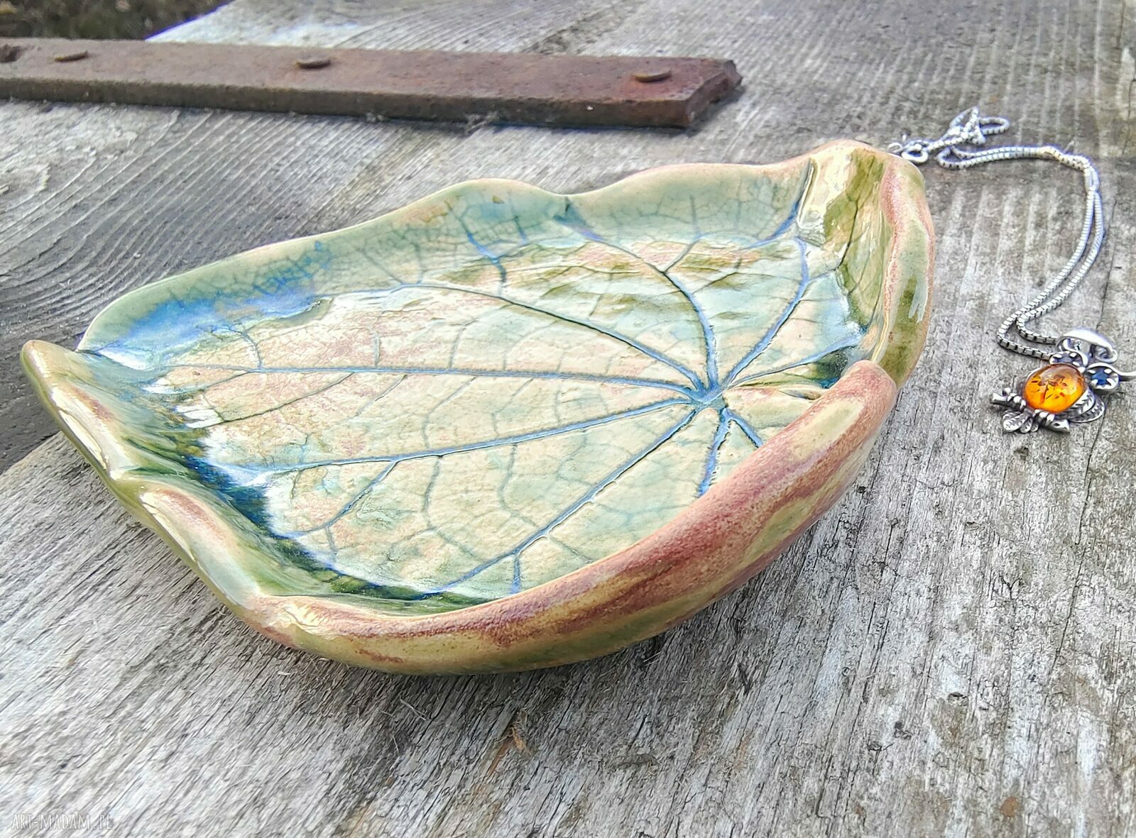 Talerzyk ceramiczny Malwa Serce - podstawka na biżuterię i tealight