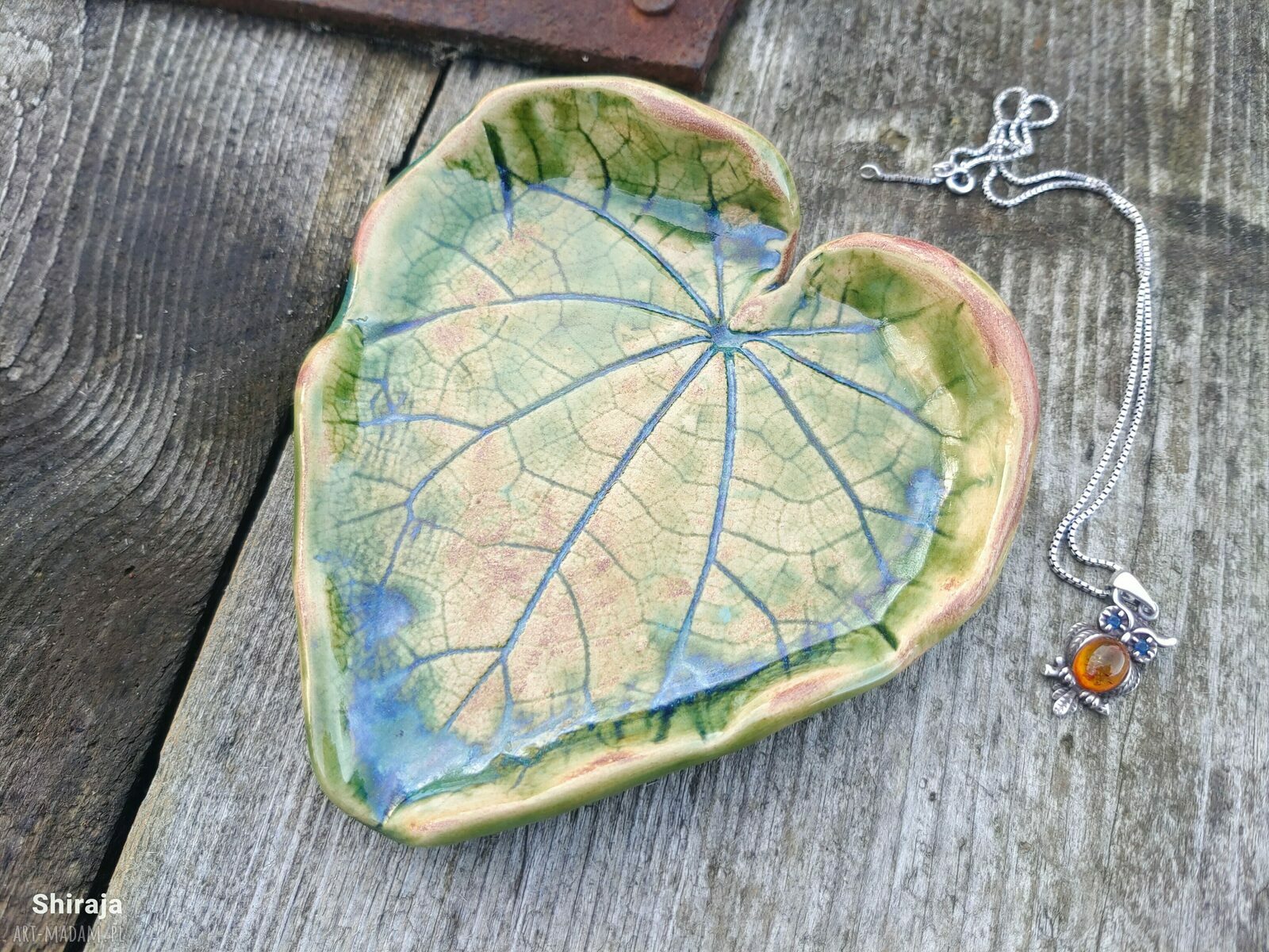 Talerzyk ceramiczny Malwa Serce - podstawka na biżuterię i tealight