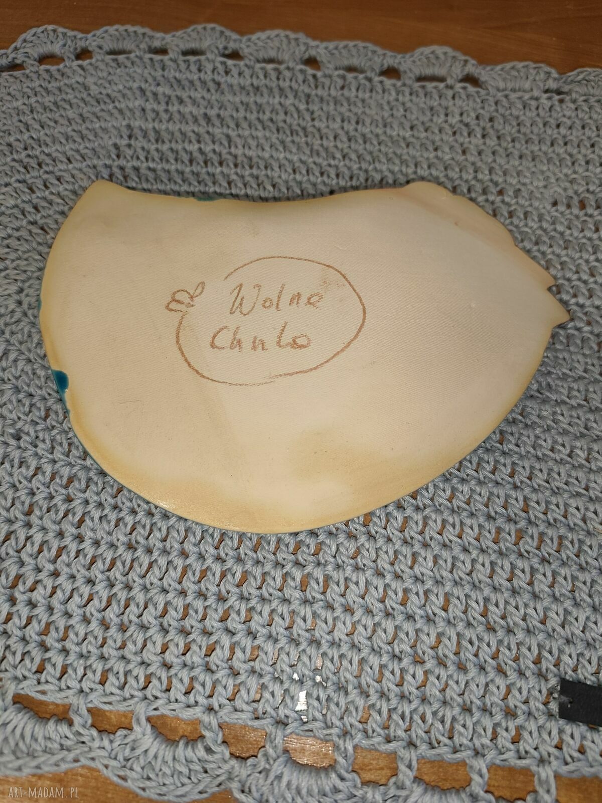 Talerzyk ceramiczny kura - Wolna Chwila (ręcznie robiony, na Wielkanoc)