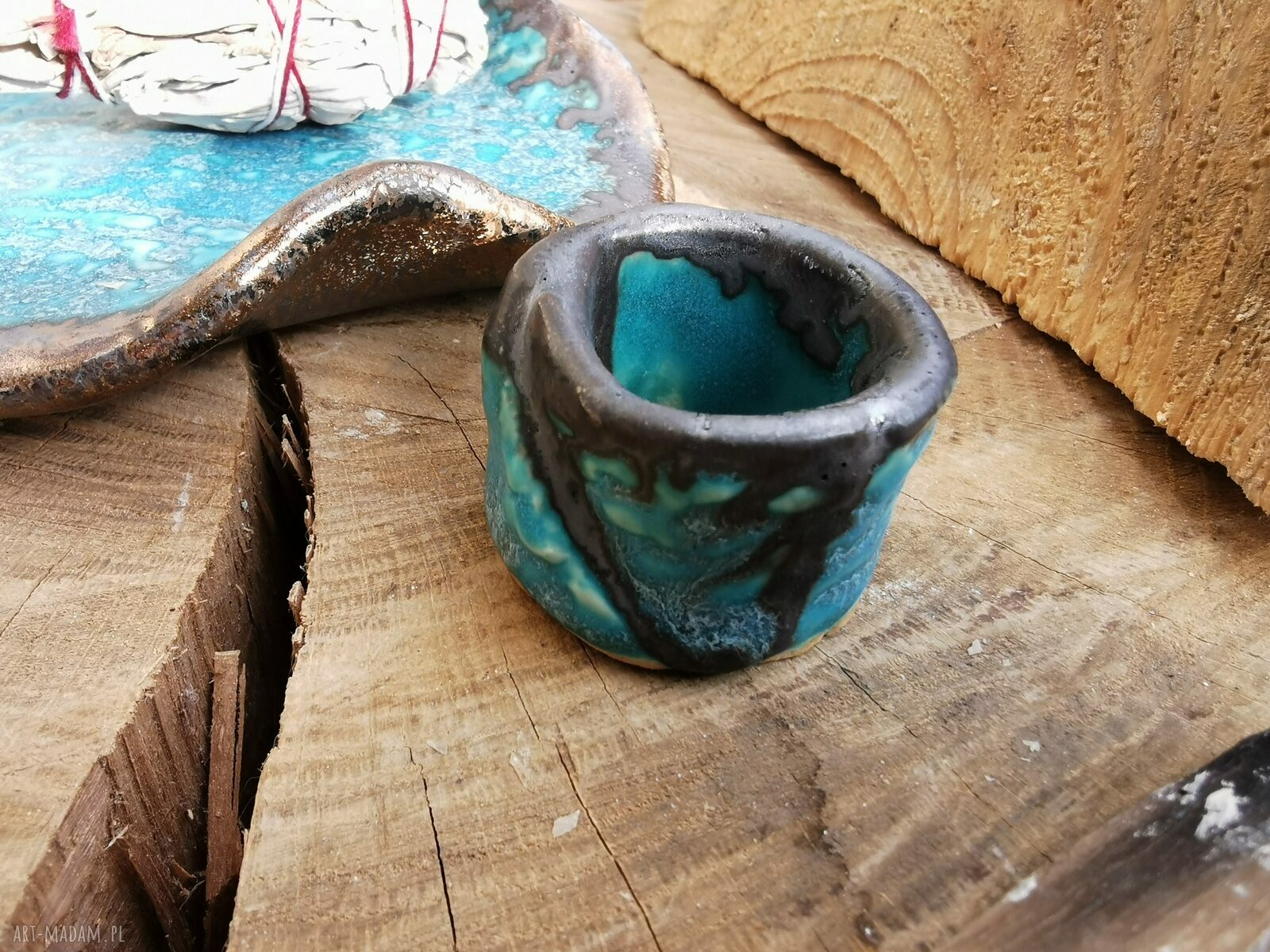 Ręcznie robiony talerzyk do Palo Santo i kadzidła - na biżuterię