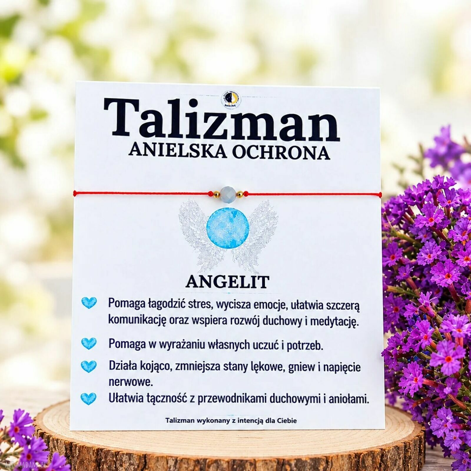 Talizman "Anielska ochrona" - bransoletka z angelitem