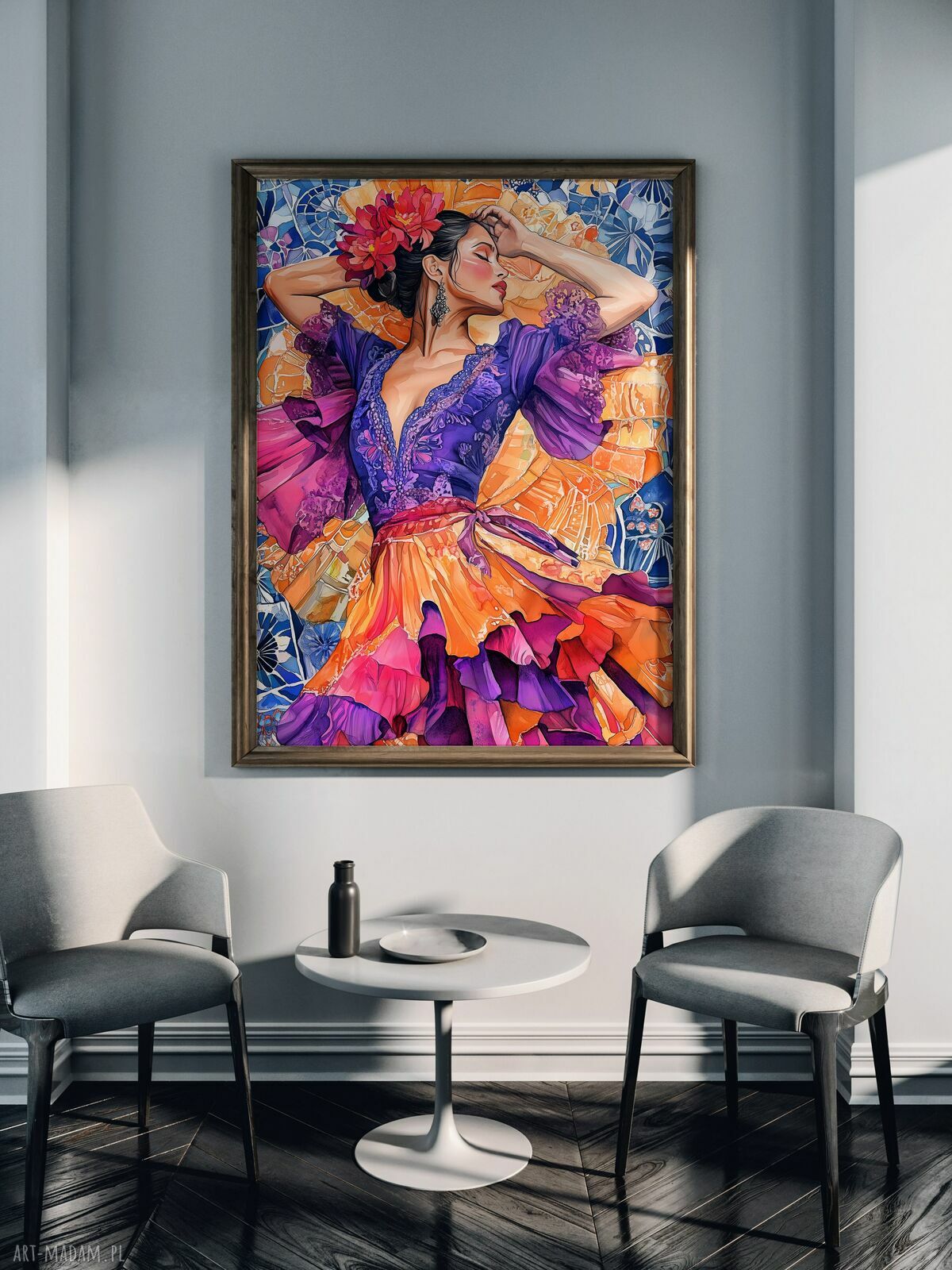 Tancerka Flamenko - grafika na plakacie A3