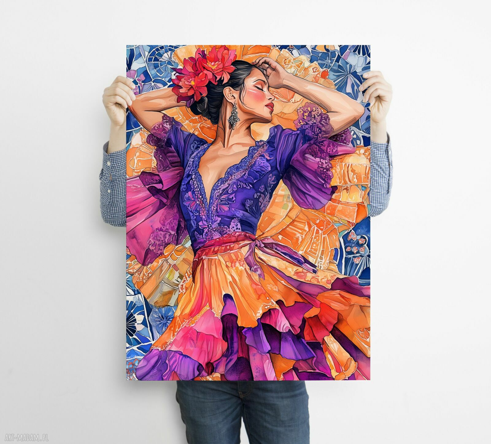 Tancerka Flamenko - grafika na plakacie A3