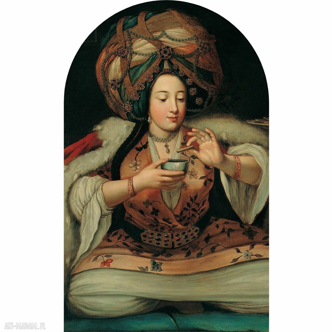 Samoprzylepna tapeta portal z XVIII-wiecznym obrazem ottomańskim