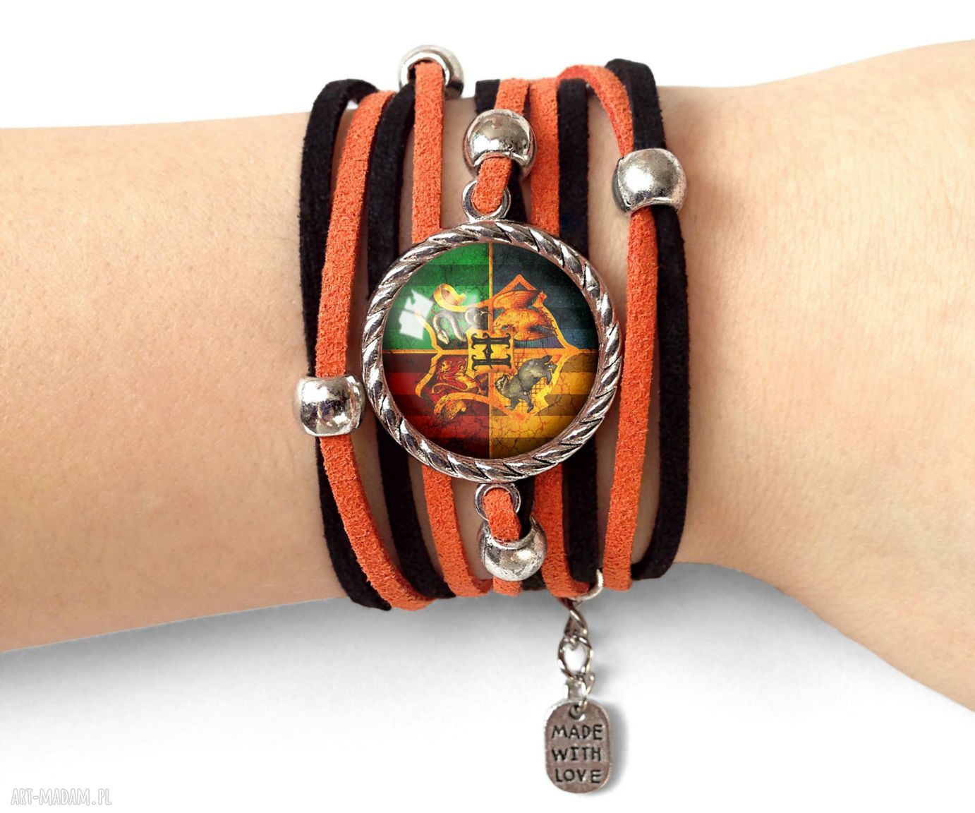Bransoletka hogwart tarcza harry potter filmowa ręcznie robiona