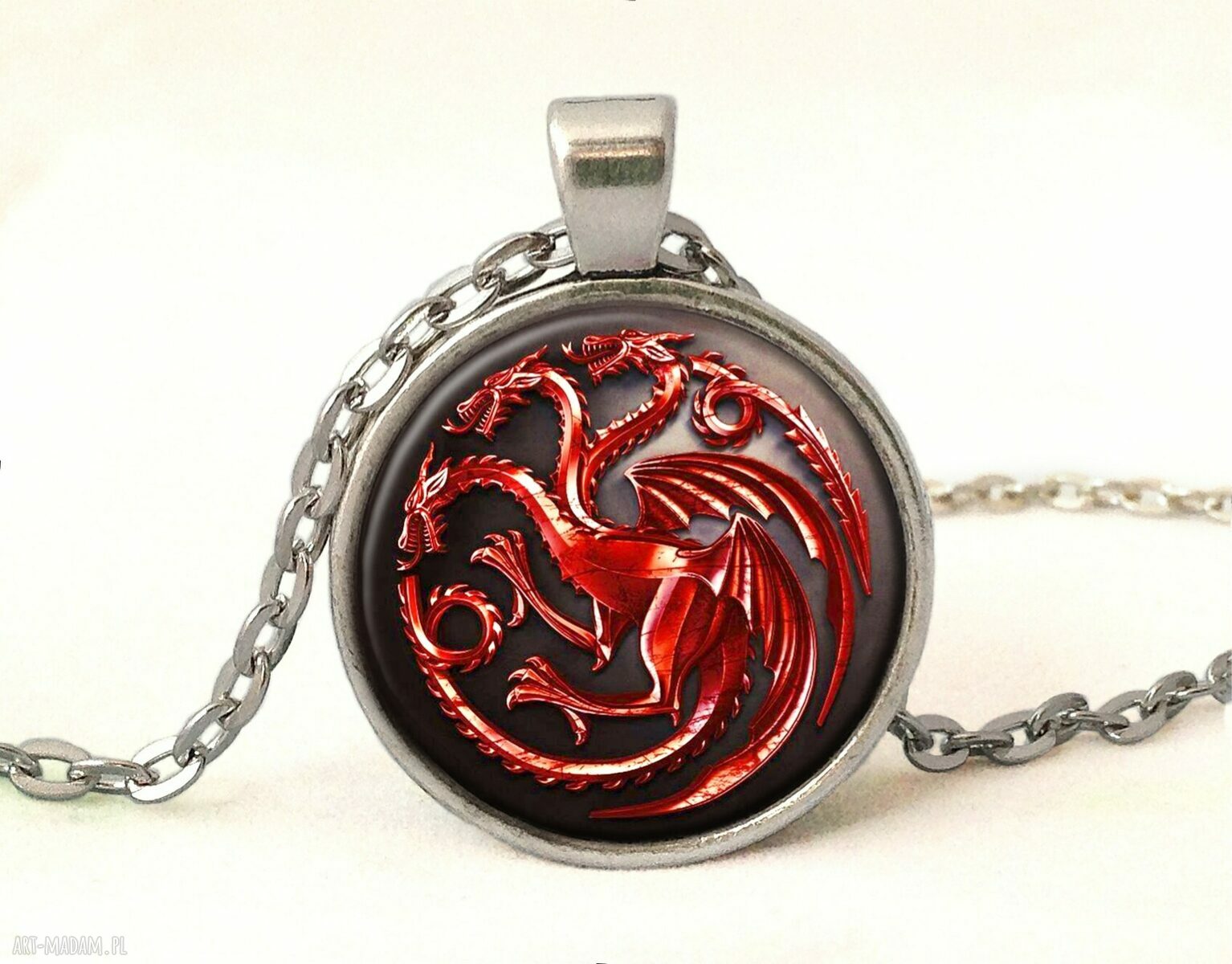 Targaryen Gra o Tron - małe kolczyki wiszące z powiększającym szkiełkiem