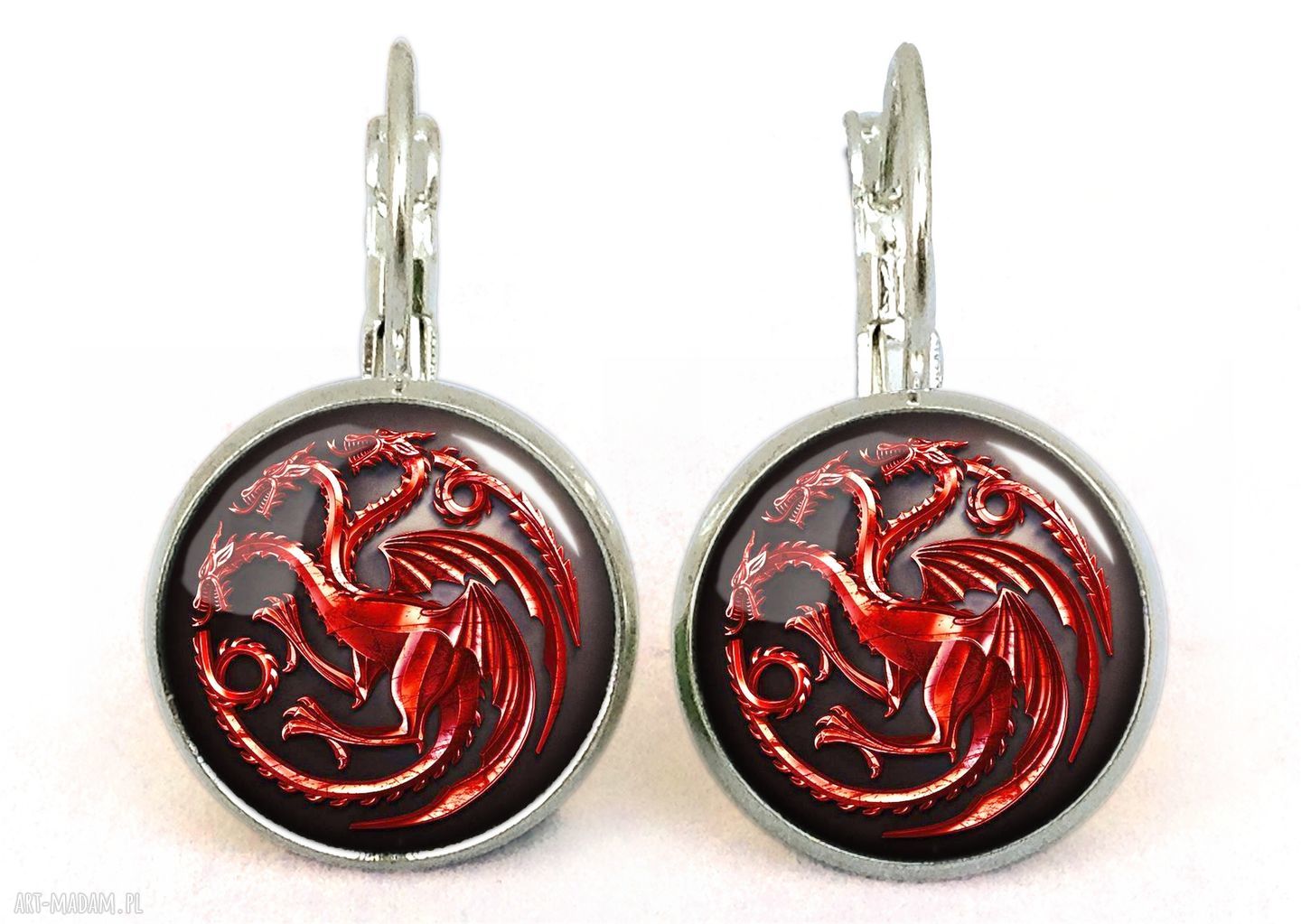 Medalion Targaryen z łańcuszkiem - ręcznie robiona biżuteria Gra o Tron
