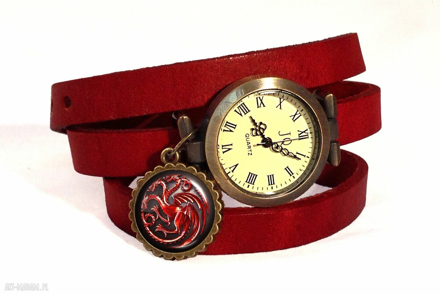 Targaryen Gra o Tron - małe kolczyki wiszące z powiększającym szkiełkiem