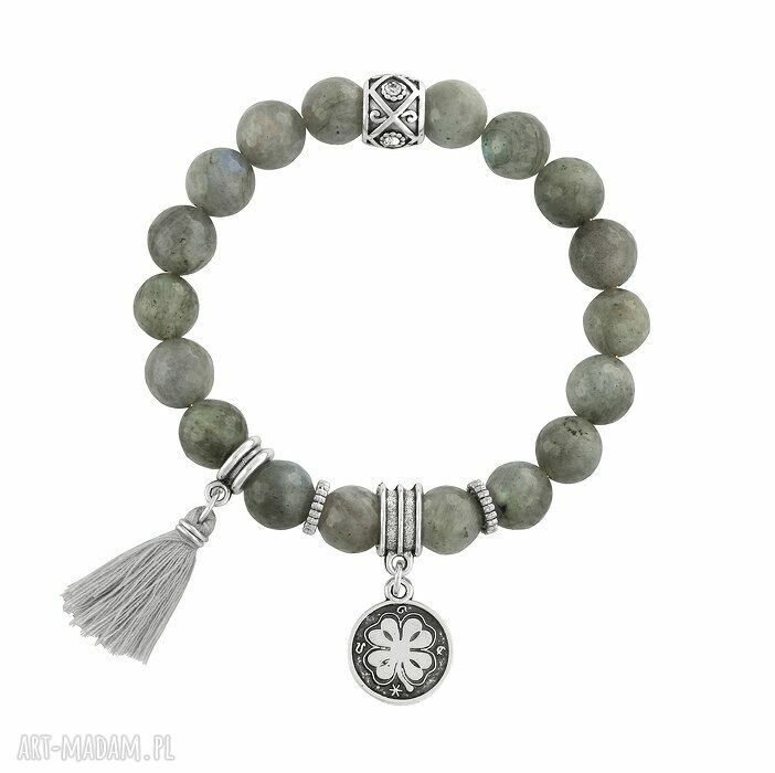 Tassel labradorite with clover labradoryt koniczynka chwost