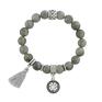 autorskie bransoletki tassel labradorite with clover