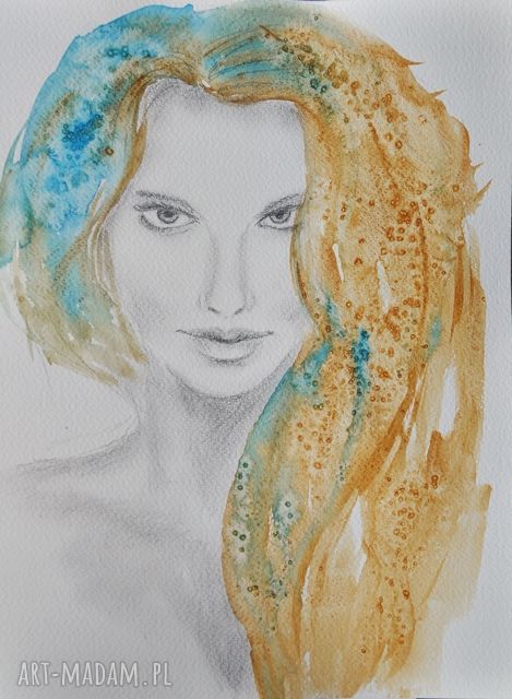 Tatiana - akwarela portret kobiety (32x24 cm)
