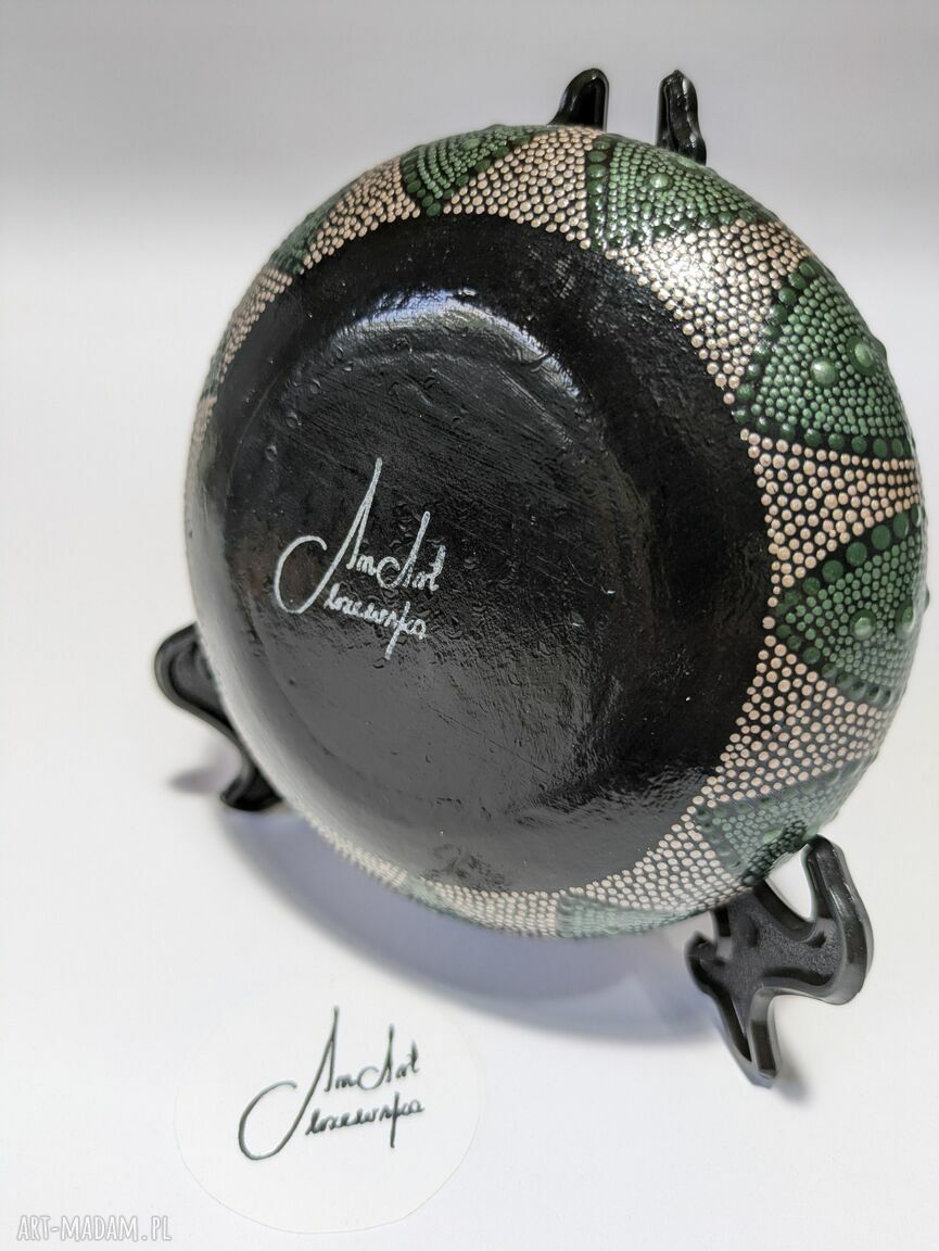 Świecznik tealight Mandala 3D - dekoracja dotting, ręczne wykonanie