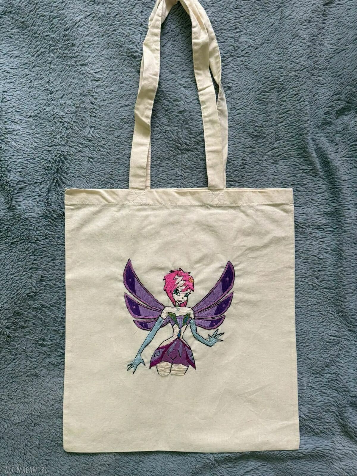 Bawełniana torba z ręcznym haftem Tecna Enchantix - Winx Club