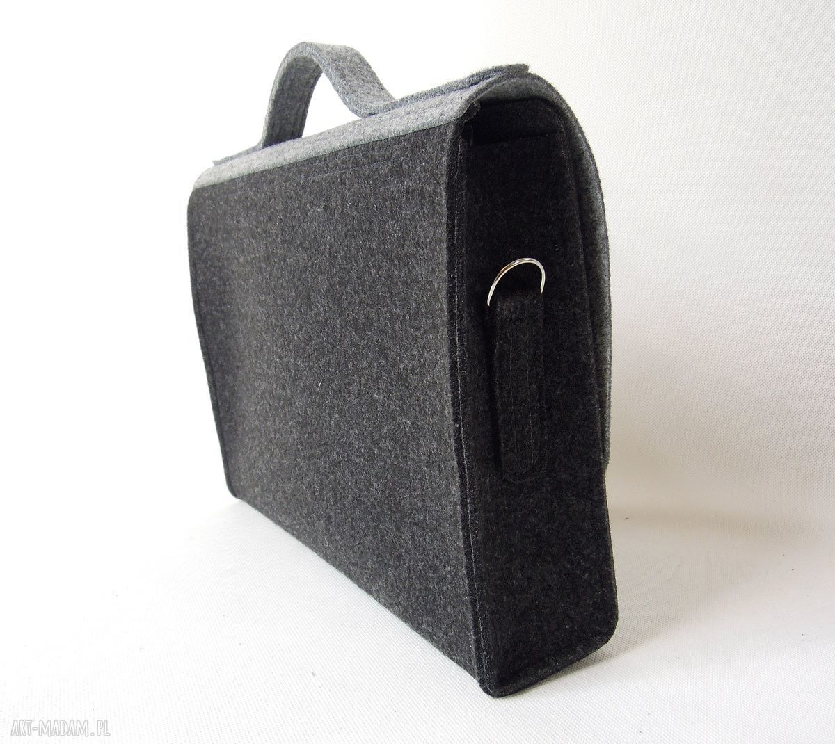 Teczka Filcowa na Laptopa, dokumenty, do szkoły, na ramię, kolorowa handmade