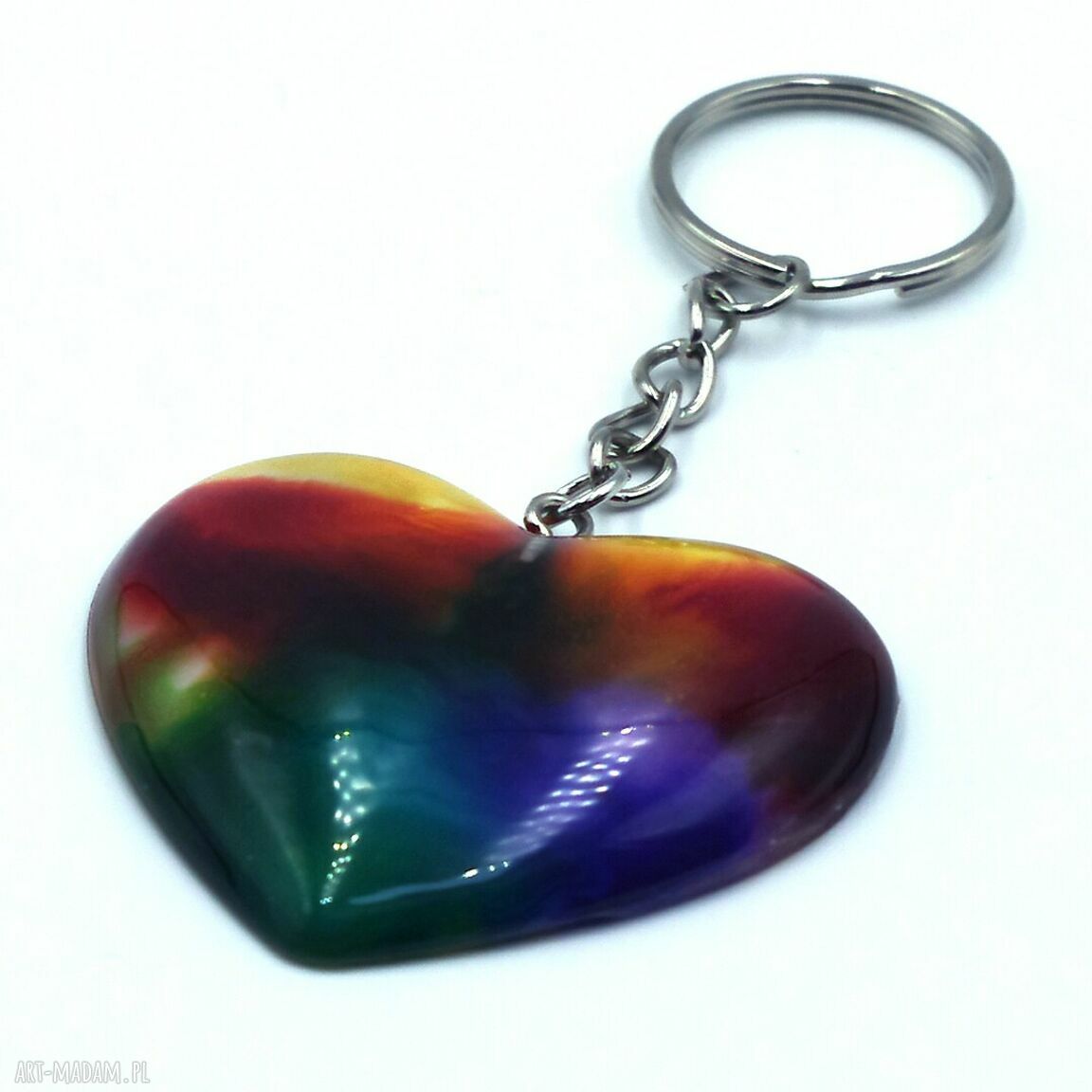 Tęczowe serca z żywicy - ręcznie barwione symbole Pride LGBTQA