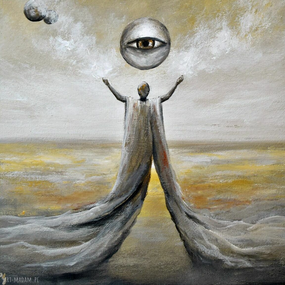 Temet nosce II - obraz ręcznie malowany w surrealizmie i realizmie magicznym
