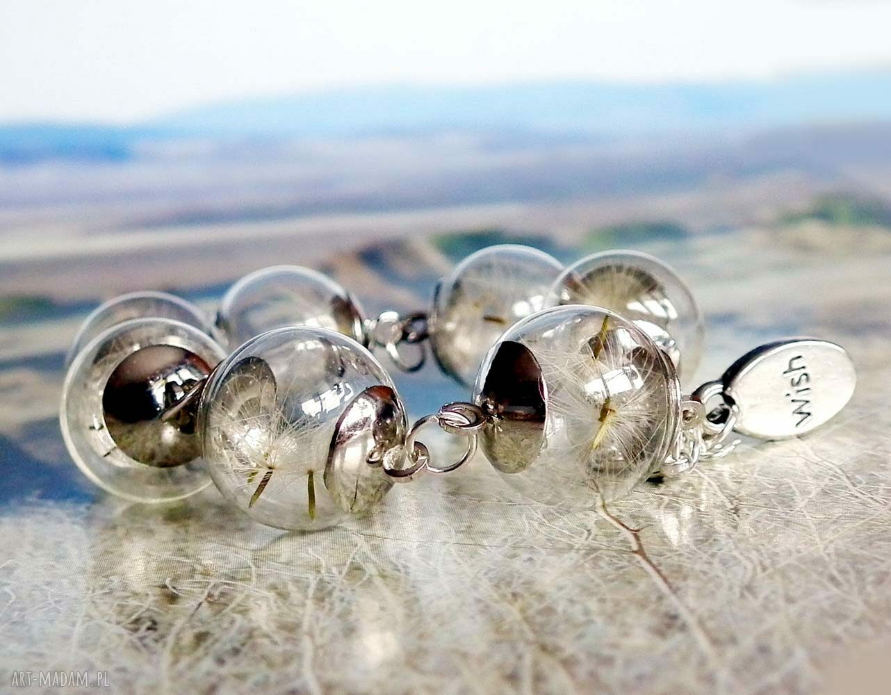 DMUCHAWCOWE TERRARIUM - bransoletka z prawdziwymi dmuchawcami