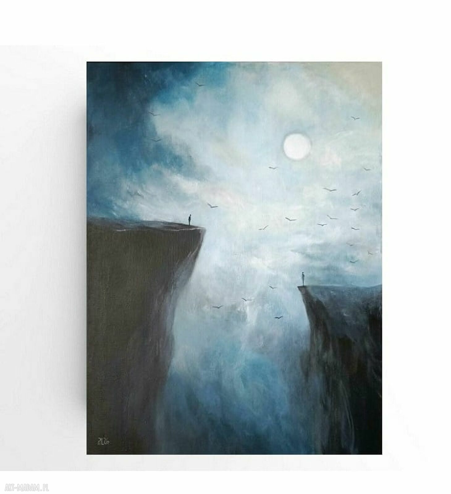 Tęsknota - oryginalny obraz akrylowy na płótnie 50x40 cm