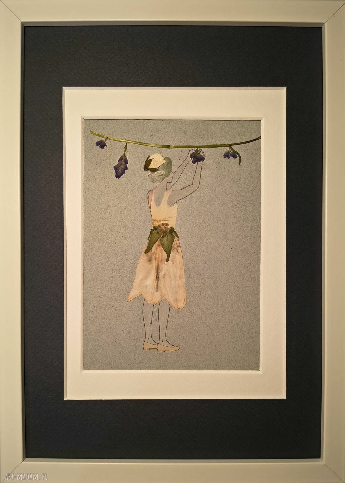 The Lavender Journey - oryginalny obraz z suszonych kwiatów