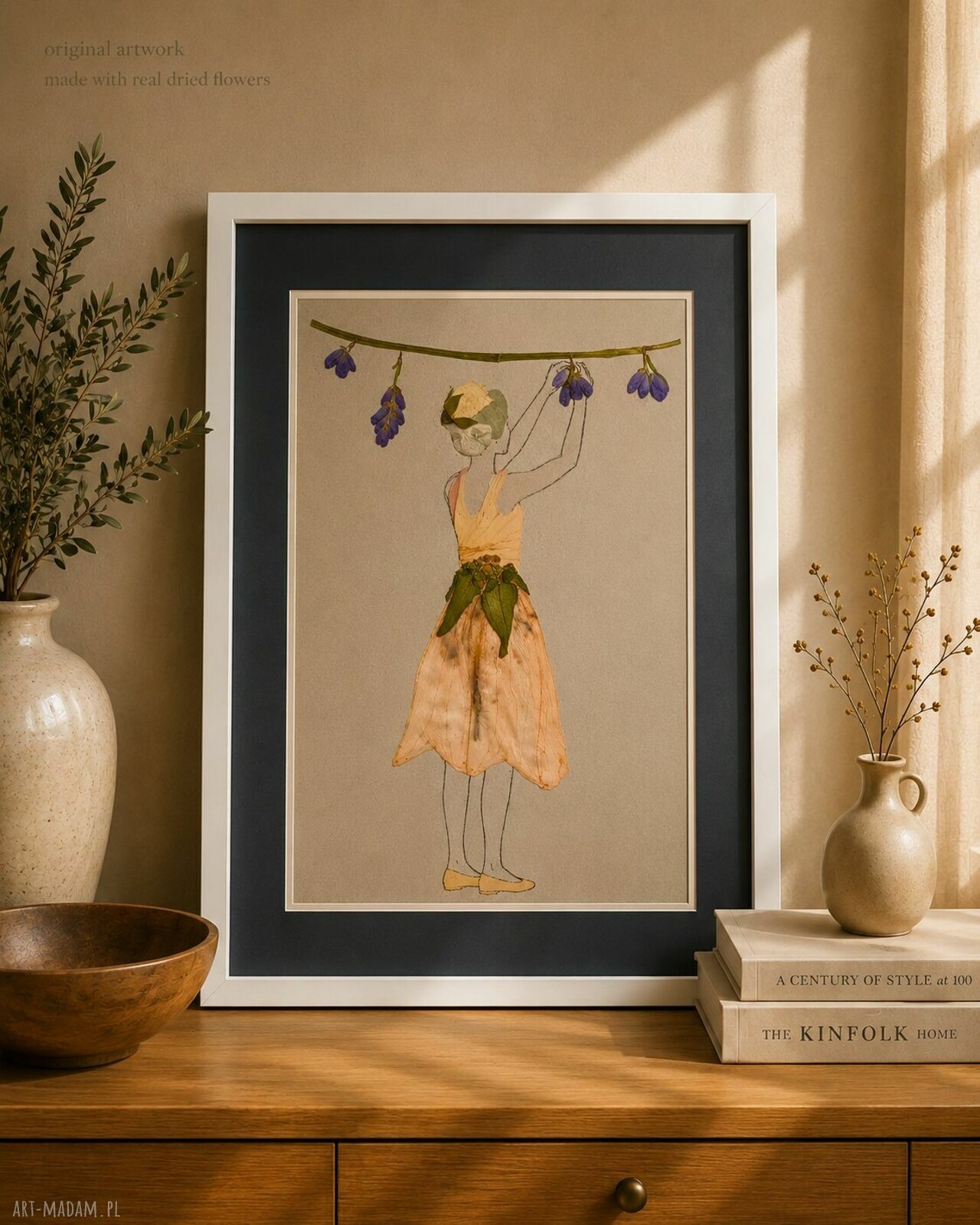 The Lavender Journey - oryginalny obraz z suszonych kwiatów