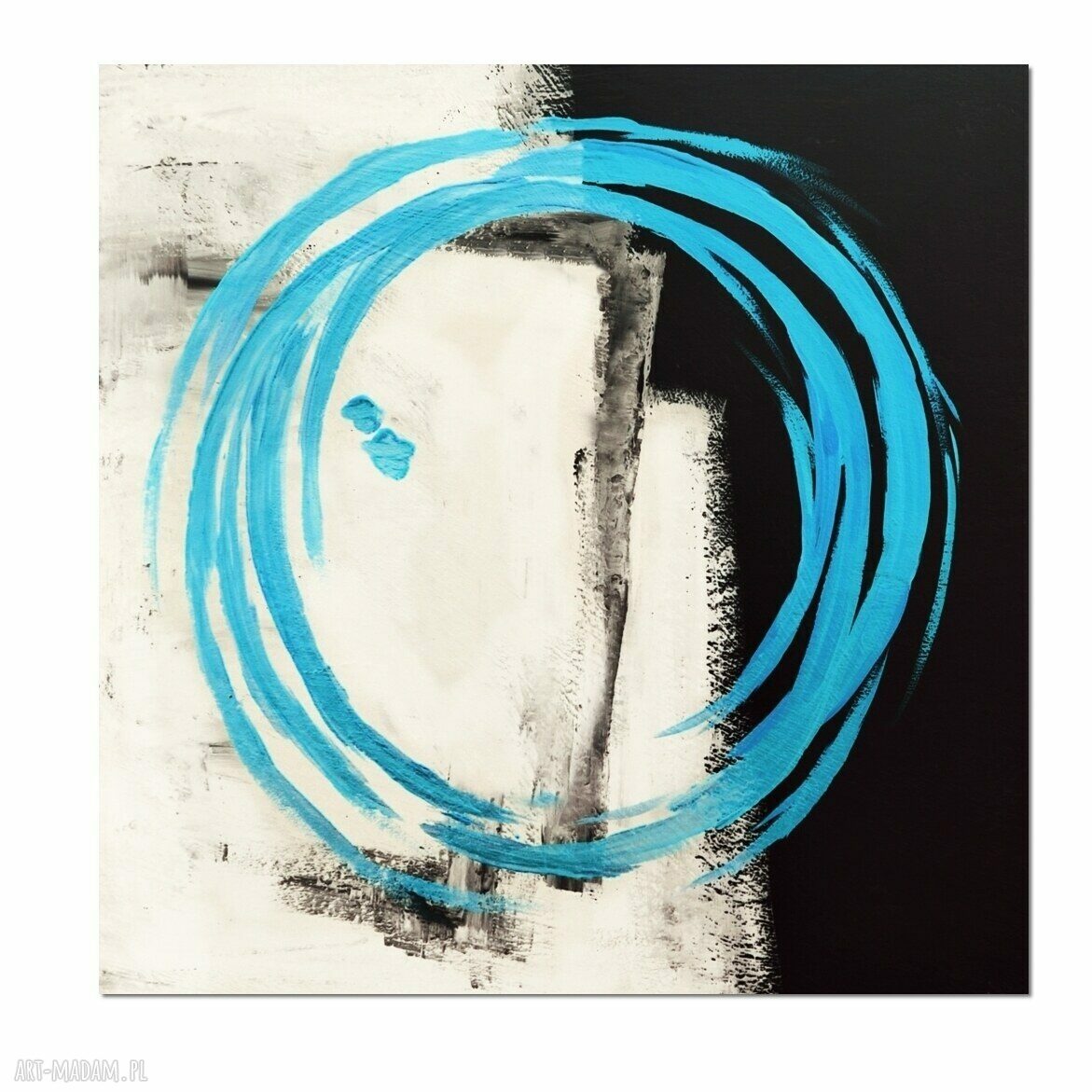 The Ring - abstrakcja na płótnie 80/80 cm, obraz ręcznie malowany akrylem