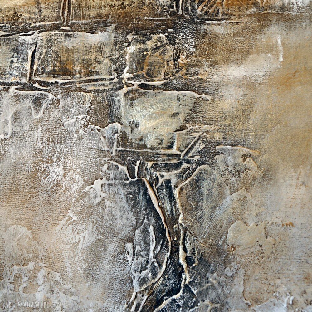 The Wall - nowoczesny obraz abstrakcyjny ręcznie malowany 70x100