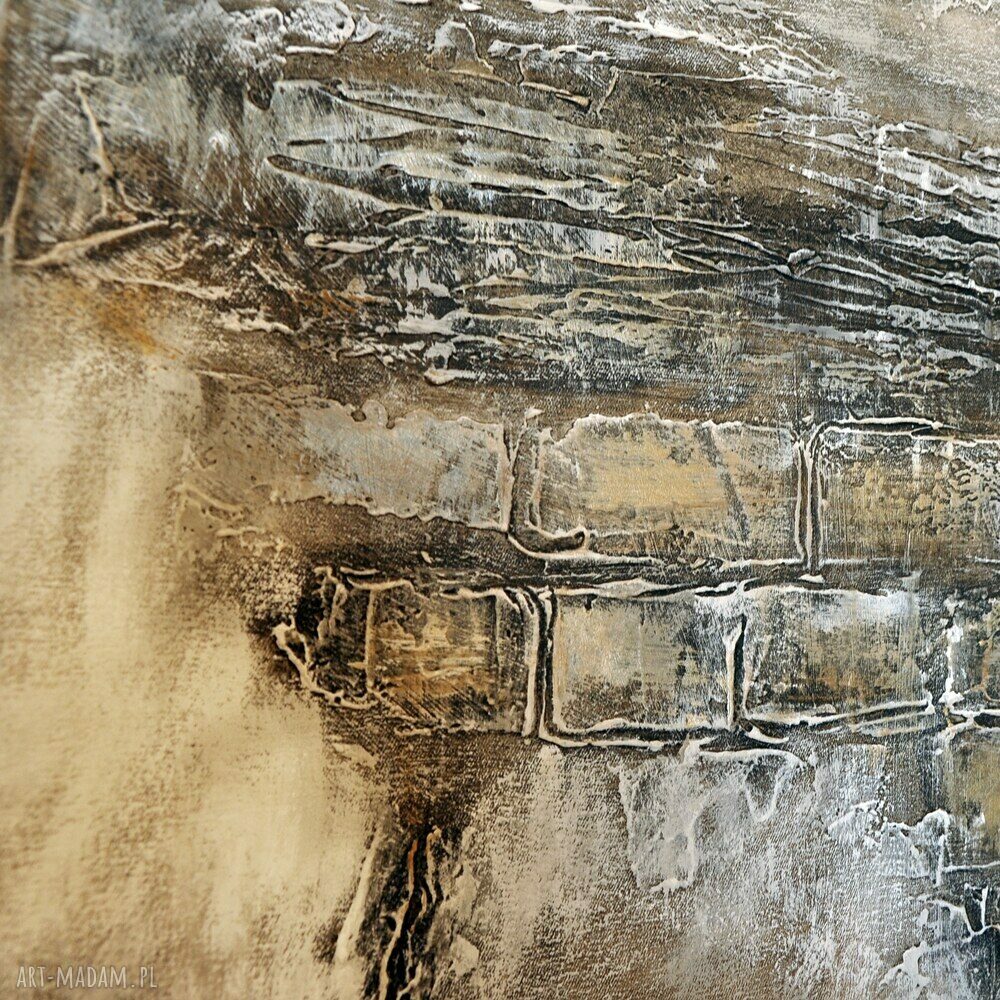 The Wall - nowoczesny obraz abstrakcyjny ręcznie malowany 70x100