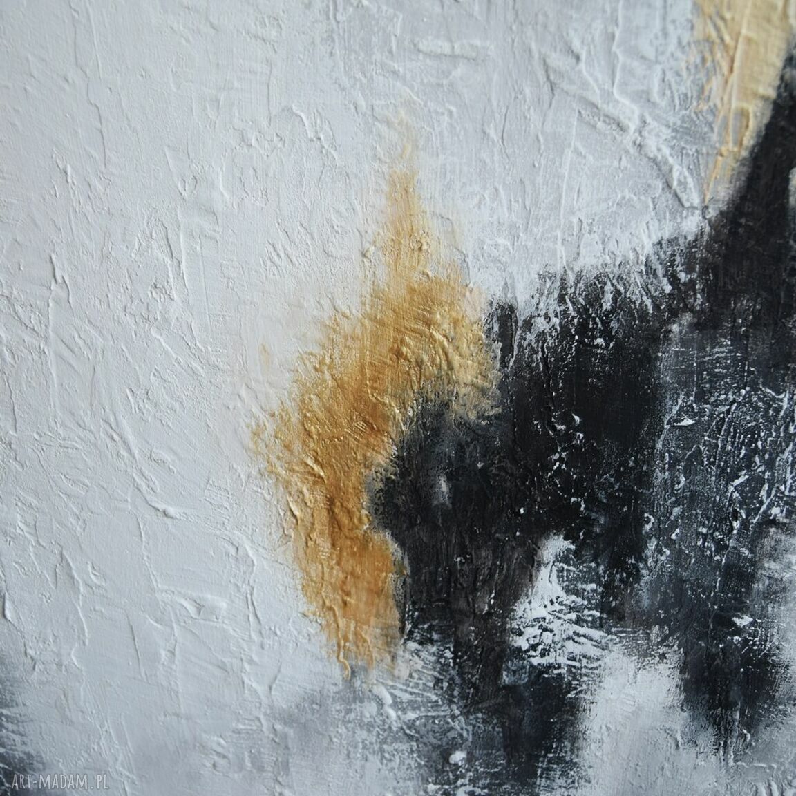 Tierra del Glacies 3 - abstrakcja na płótnie 90x120 cm, ręcznie malowana
