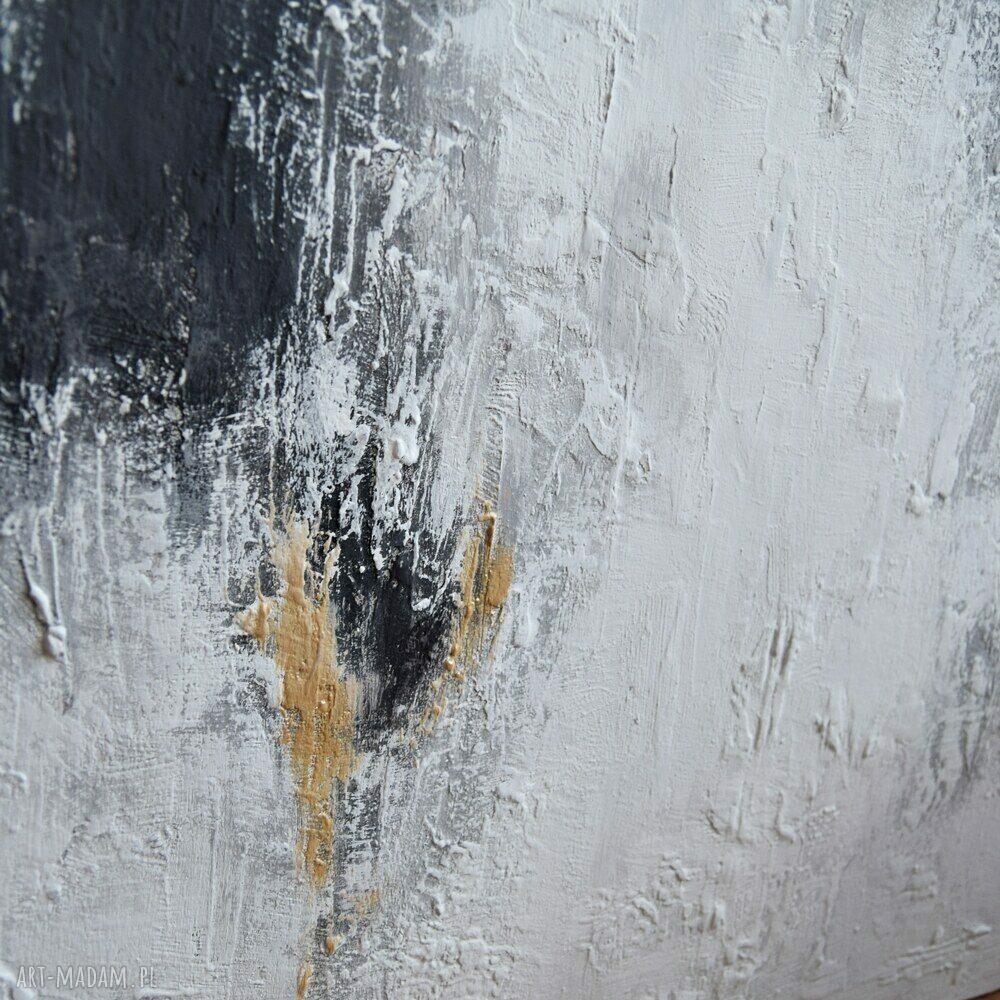 Tierra del Glacies 3 - abstrakcja na płótnie 90x120 cm, ręcznie malowana