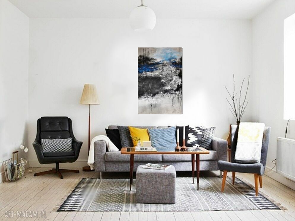 Tierra el Hielo 3 - nowoczesny obraz abstrakcyjny na płótnie 80x120 cm