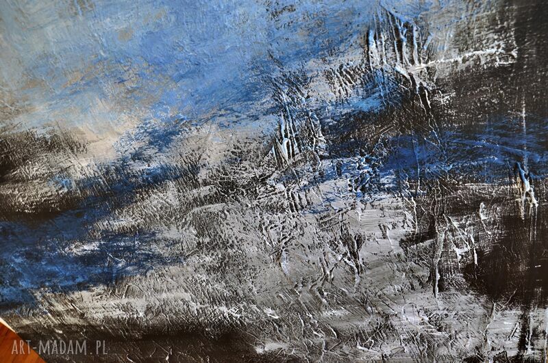 Tierra el Hielo 3 - nowoczesny obraz abstrakcyjny na płótnie 80x120 cm