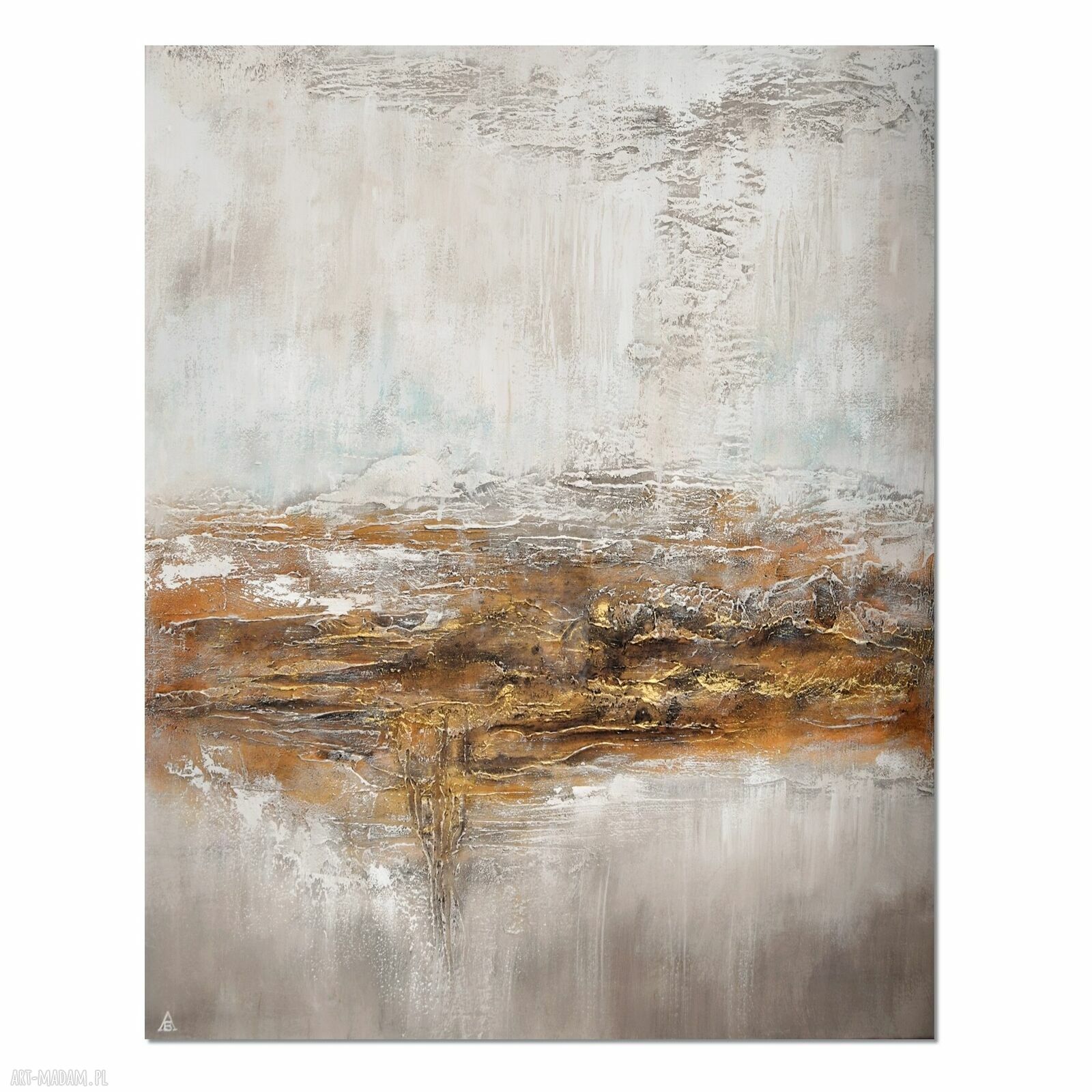 Tierra el Hierro 5 - nowoczesny obraz abstrakcyjny 80x100 cm ręcznie malowany