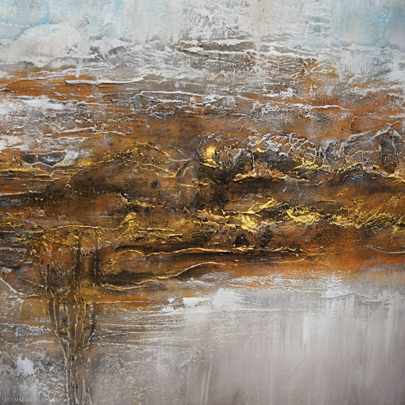 Tierra el Hierro 5 - nowoczesny obraz abstrakcyjny 80x100 cm (ręcznie malowany)