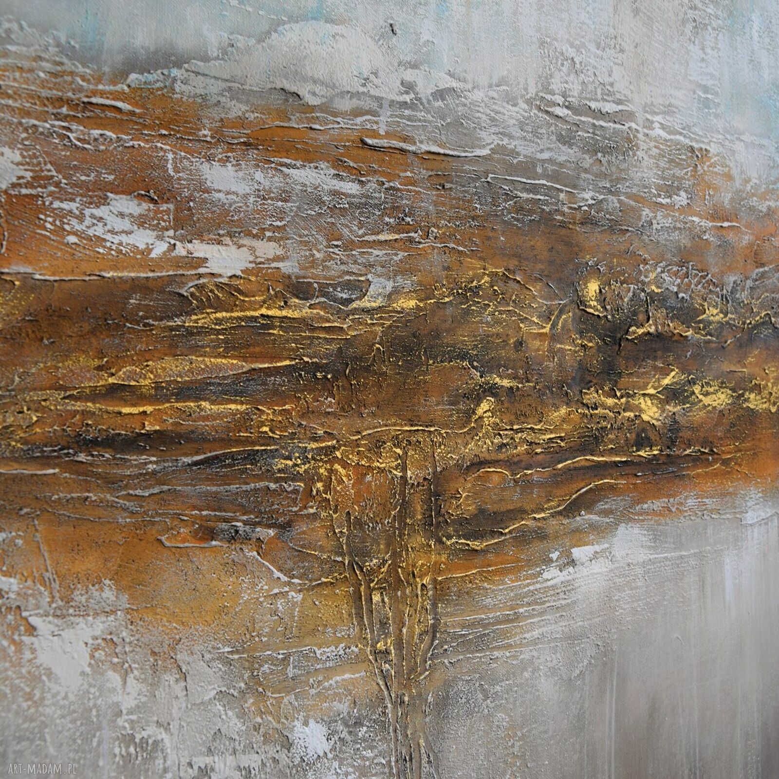 Tierra el Hierro 5 - nowoczesny obraz abstrakcyjny 80x100 cm (ręcznie malowany)
