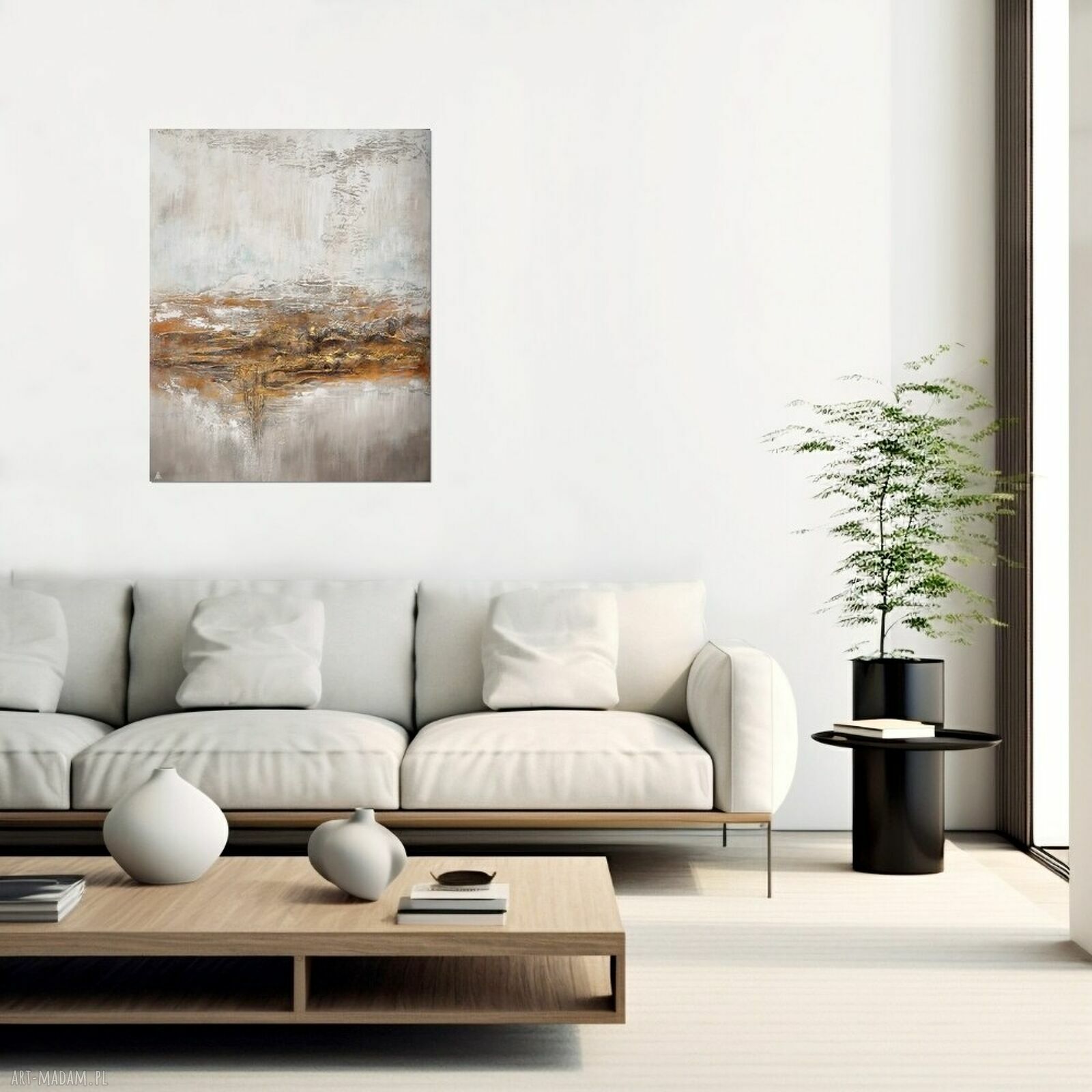 Tierra el Hierro 5 - nowoczesny obraz abstrakcyjny 80x100 cm (ręcznie malowany)