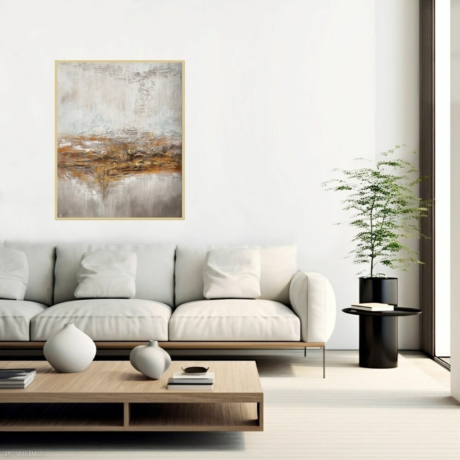 Tierra el Hierro 5 - nowoczesny obraz abstrakcyjny 80x100 cm (ręcznie malowany)