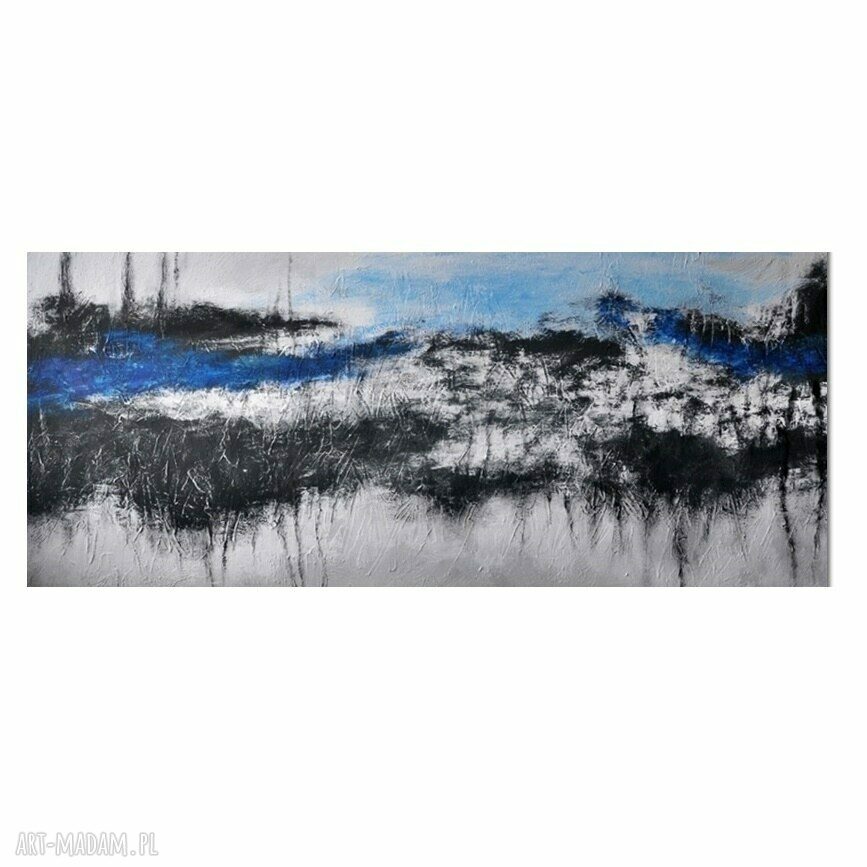 Obraz Tierra El Hielo - nowoczesna abstrakcja akrylowa na zamówienie (150x60 cm)