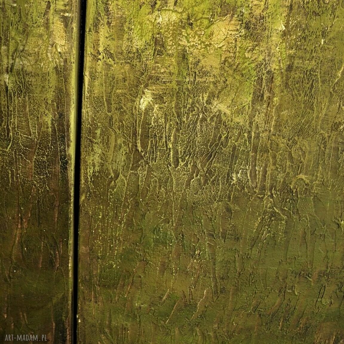 Tierra verde 3 - nowoczesny abstrakcyjny obraz ręcznie malowany 70x100 cm