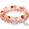 trendy bransoletki kwarc tiger quartz with little heart