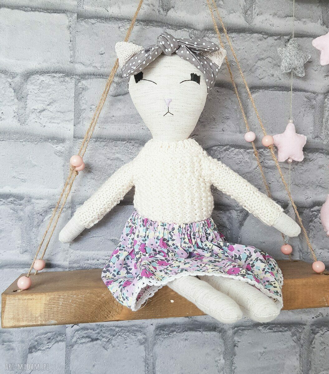 Tilda kotek maskotka - ręcznie szyta lalka ok. 40 cm
