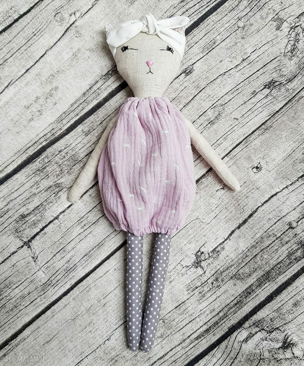 Tilda kotek - lalka handmade dla dziecka