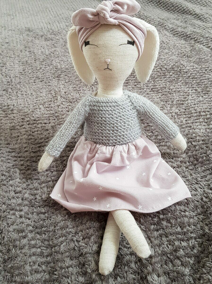 Tilda Królik - lalka handmade na prezent urodzinowy dla dziewczynki