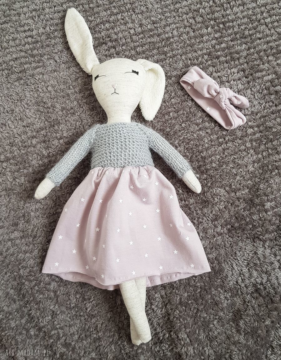 Tilda Królik - lalka handmade na prezent urodzinowy dla dziewczynki